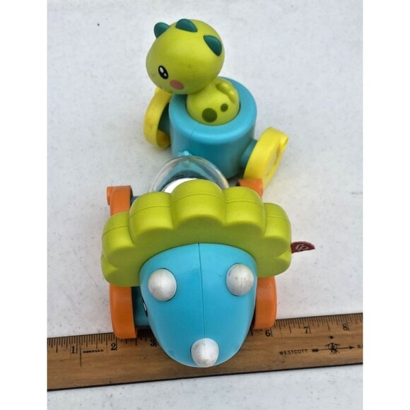 Fisher Price Paradise Pals Dino Choo Choo Baby Toy 6mos+ Set Of Two Pieces - Picture 3 of 8